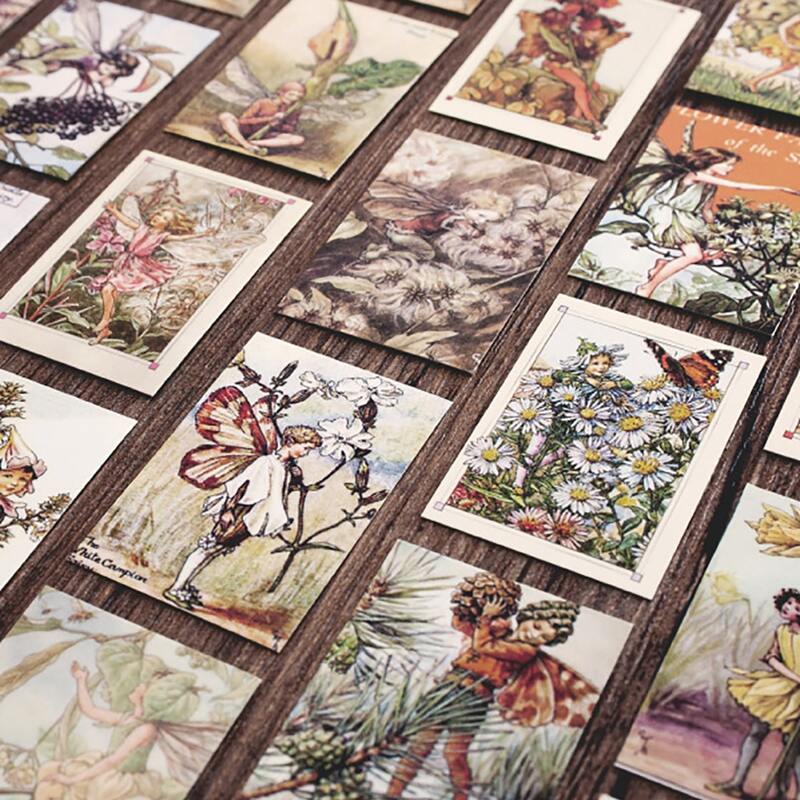

100pcs Vintage Material Paper, Multicolor