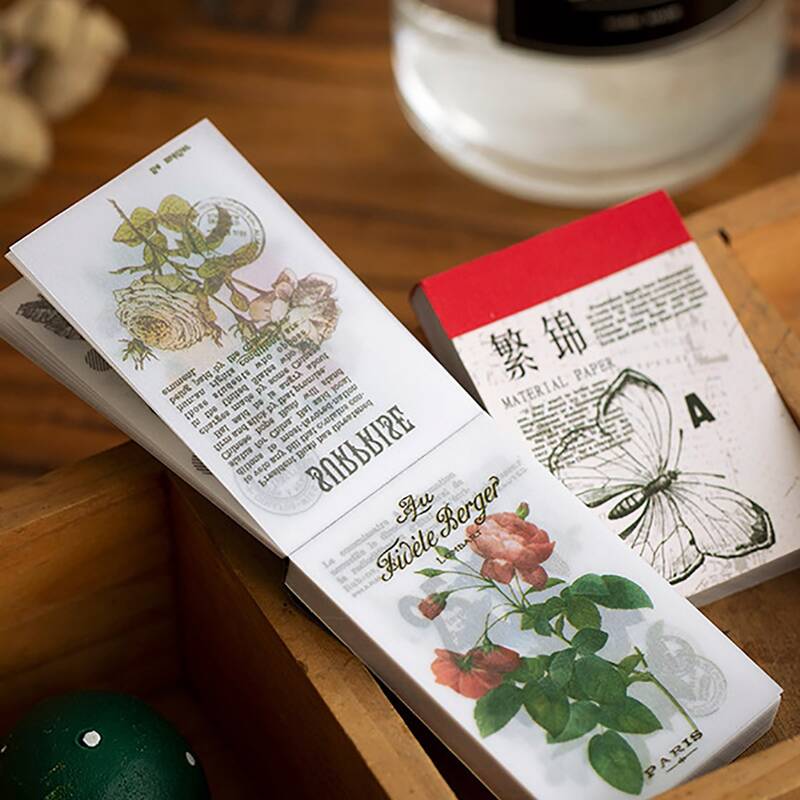 

100pcs Vintage Sticker, Multicolor