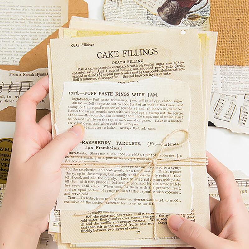

57pcs Vintage Book Material Paper, Multicolor