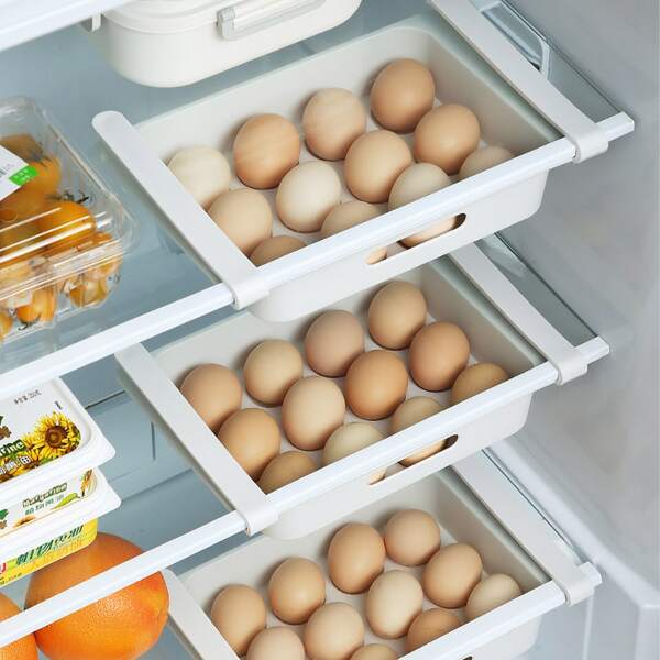 

1pc Refrigerator Egg Storage Box, White
