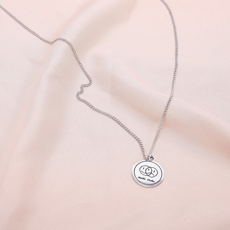 

Geo Pendant Chain Necklace, Silver