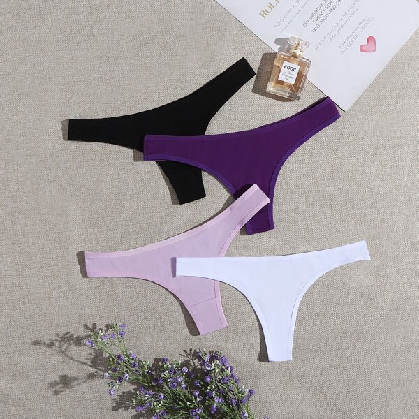 

4pack Solid Panty Set, Multicolor