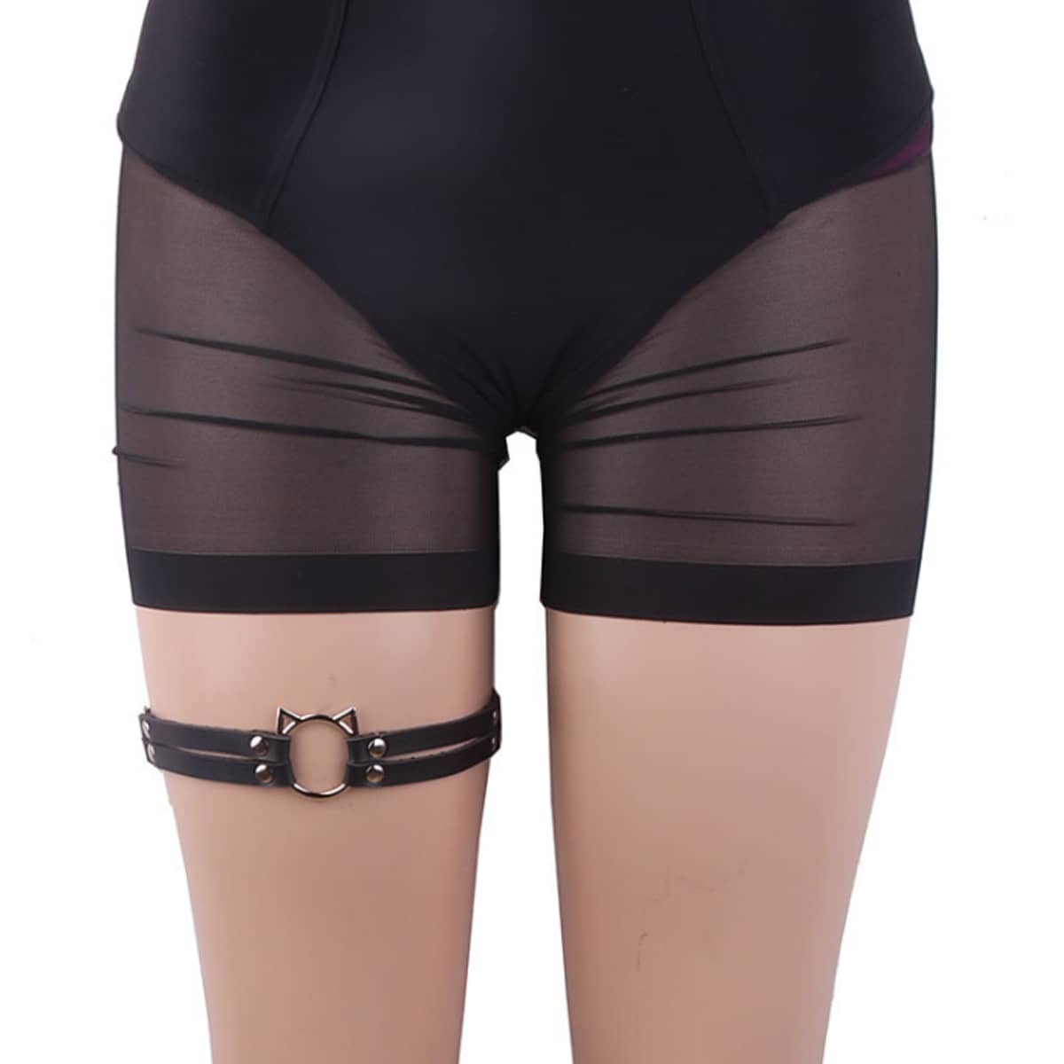 

Cat Decor Thigh Garter, Black