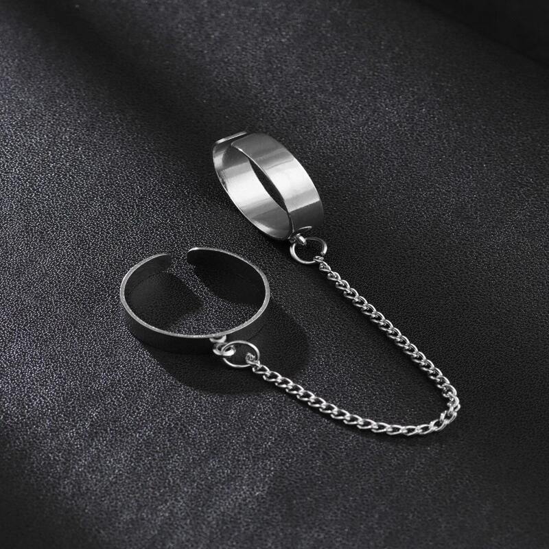 

1pc Chain Linked Ring, Silver