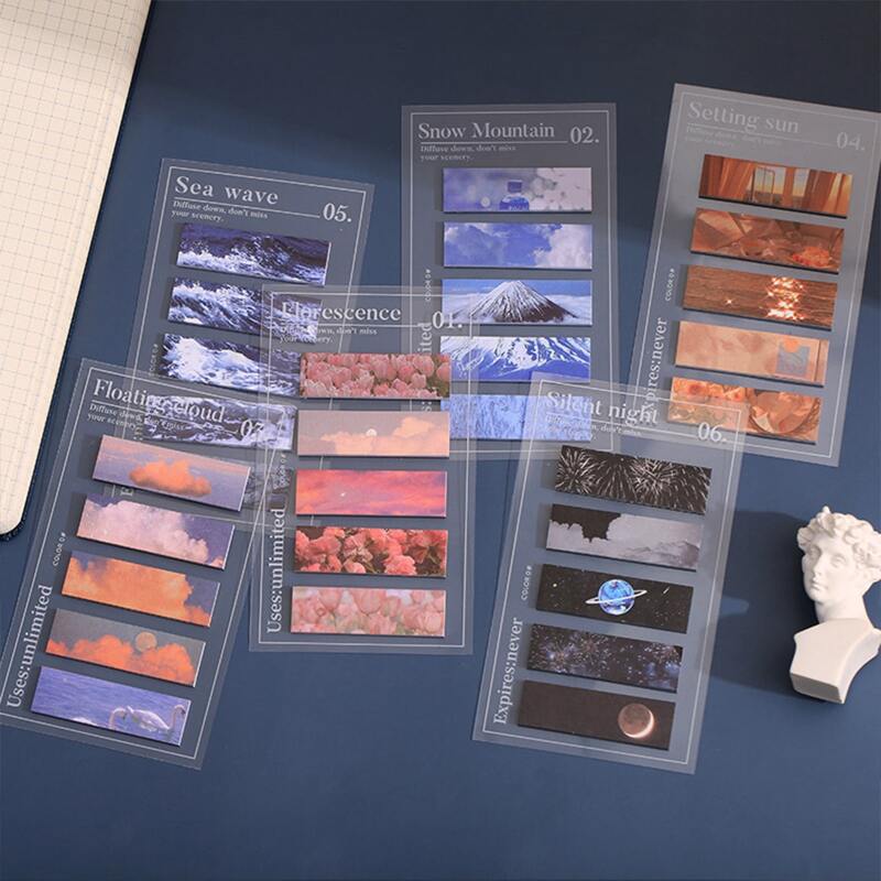 

1pc Scenery Sticky Note, Multicolor