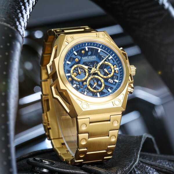 

Men Skeleton Dial Quartz Watch