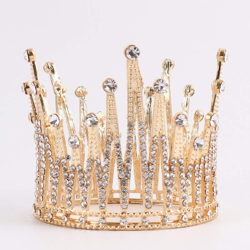 

Rhinestone Crown Hair Accessory, Gold