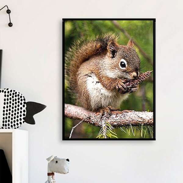 

Squirrel Print DIY Diamond Unframed Painting, Multicolor