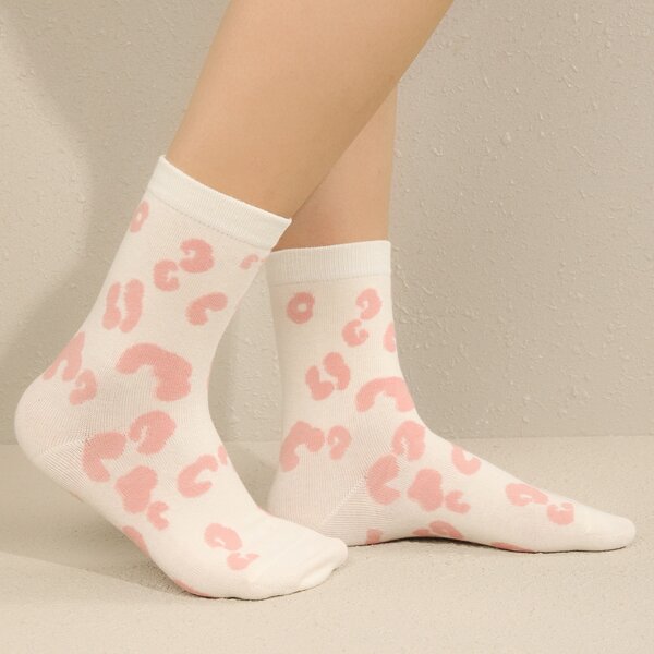

Graphic Crew Socks, White