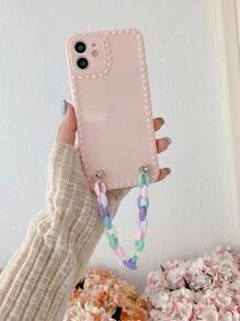 Hand Strap Phone Case - Pink - View 1