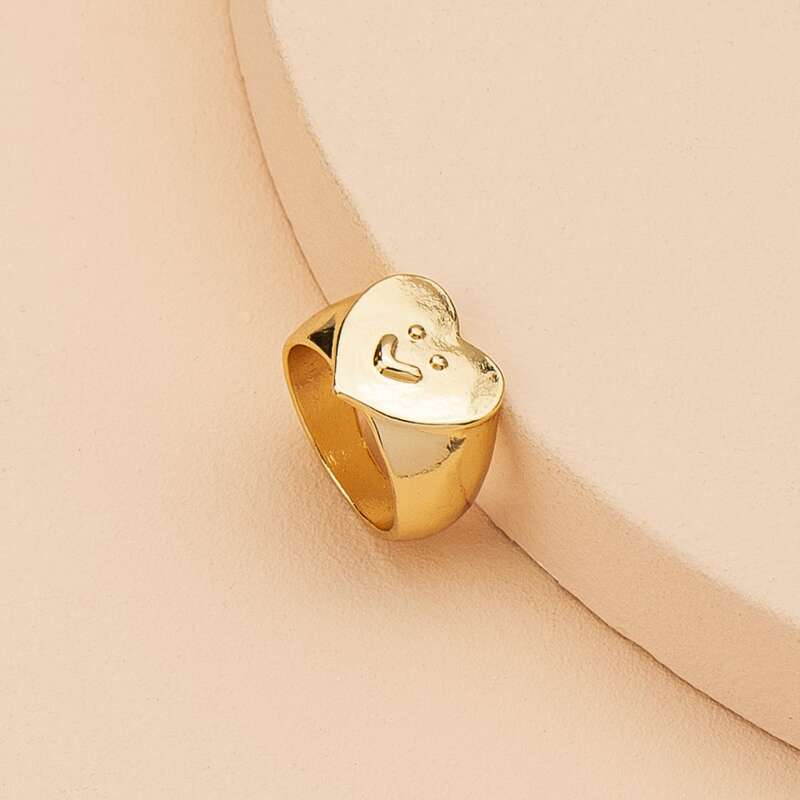 

Heart Decor Ring, Gold