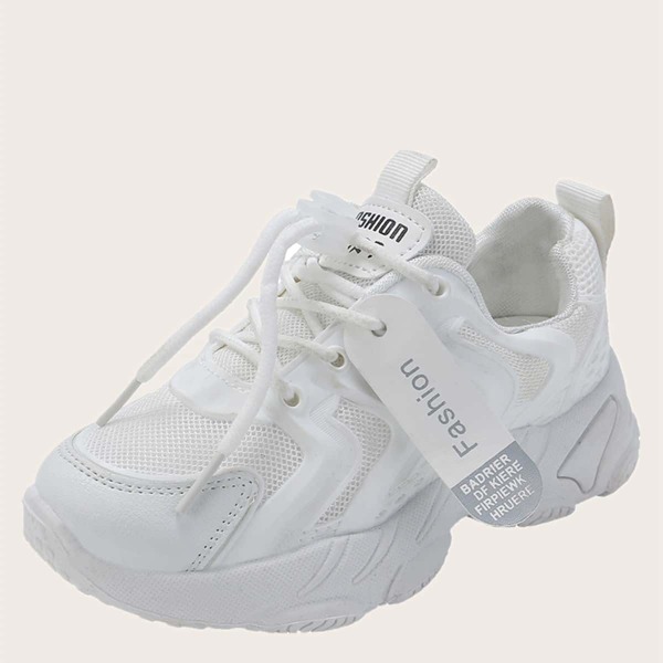 

Toddler Girls Mesh Panel Chunky Sneakers, White