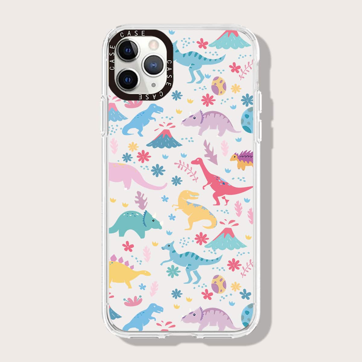 

Cartoon Dinosaur Phone Case, Multicolor