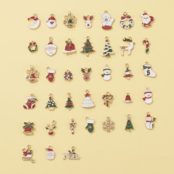 

38pcs Cartoon Pendant DIY Jewelry Accessories, Multicolor