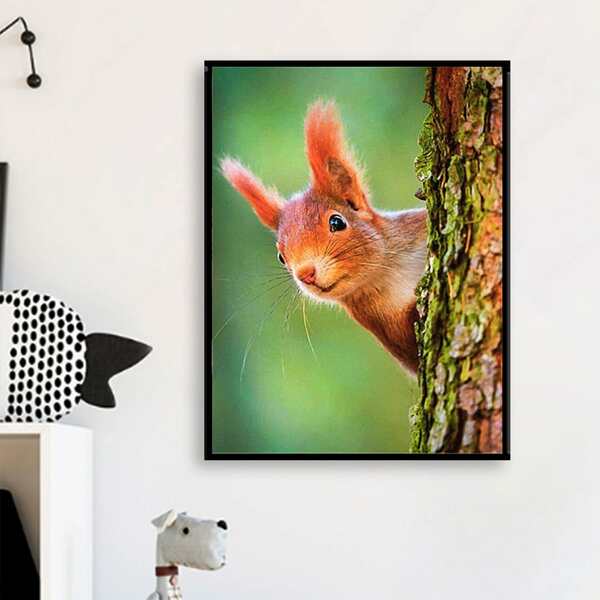 

Squirrel Print DIY Diamond Unframed Painting, Multicolor