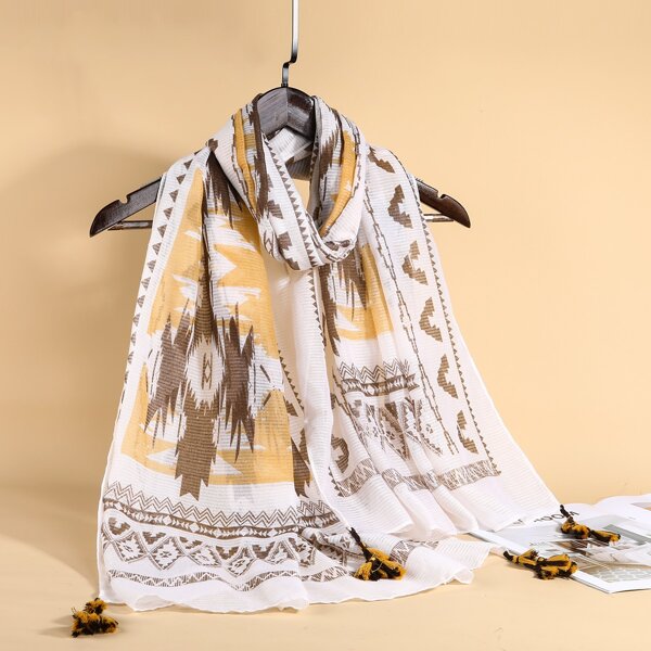 

Tassel Decor Scarf, Multicolor