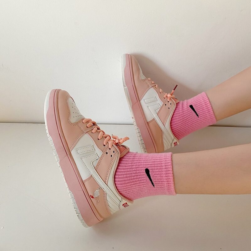 

Color Block Skate Shoes, Pink