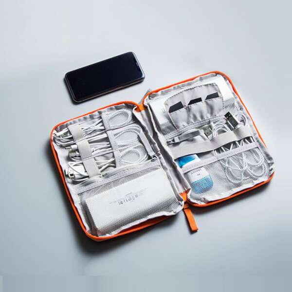 

1pc Random Color Data Line Storage Bag, Multicolor