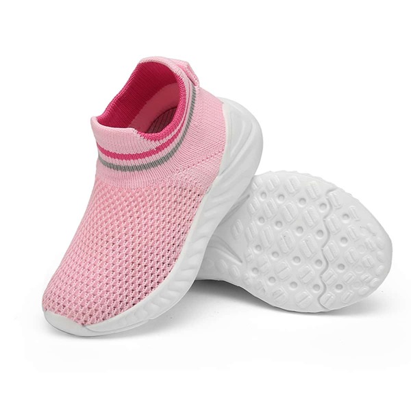 

Toddler Girls Minimalist Sock Sneakers, Baby pink