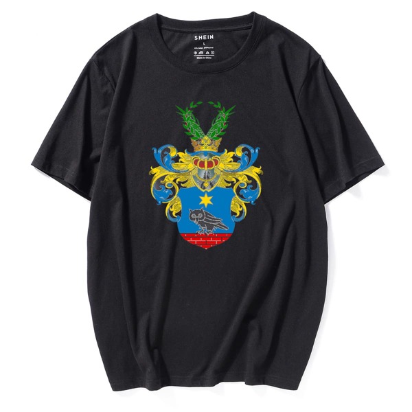 

Men Graphic Print Short Sleeve Tee, Black