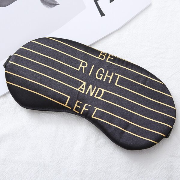 

Letter Graphic Eye Cover, Black