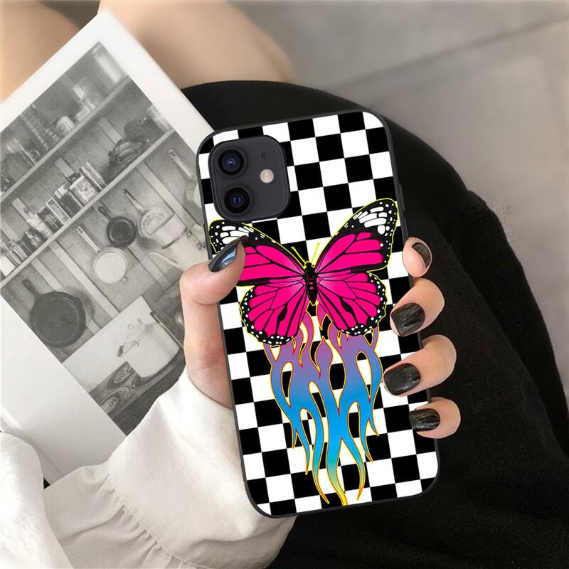 

Butterfly & Plaid Phone Case, Multicolor
