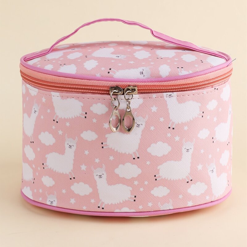 

Alpaca Print Makeup Bag, Baby pink