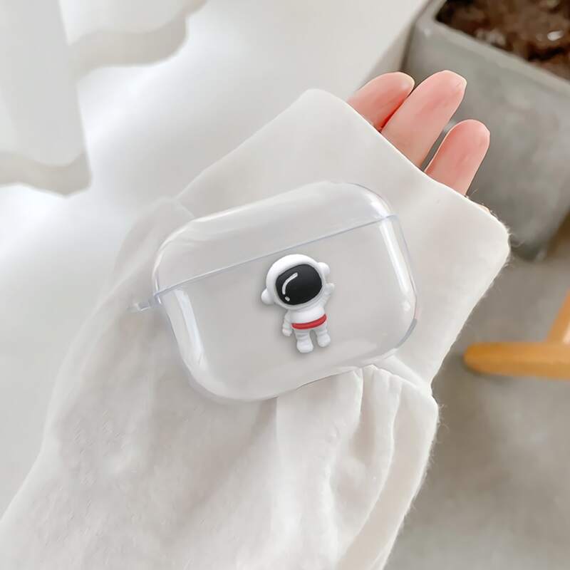 

Astronaut Decor Airpods Case, Black and white