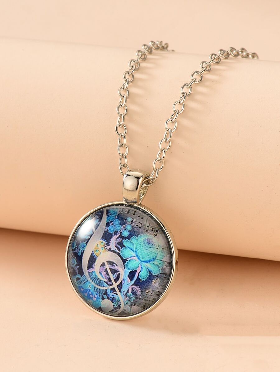 Vòng cổ quyến rũ hình hoa - Bạc - Xem 1