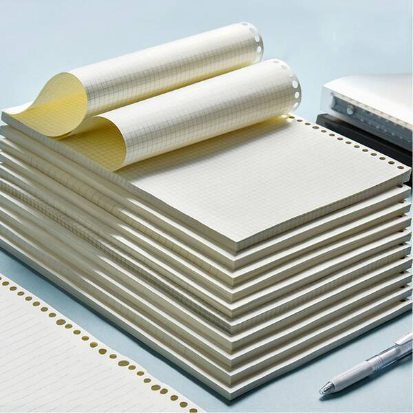 

1pc Random 20 Hole Loose-leaf Refill Paper, Beige