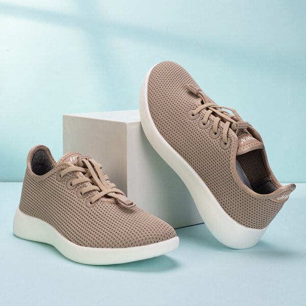 

Drawstring Front Running Shoes, Khaki