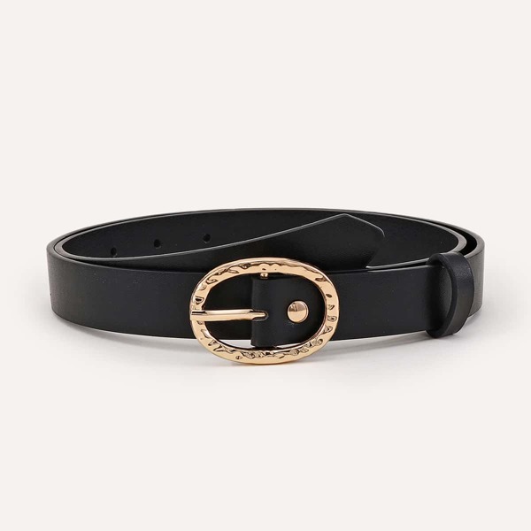

Geo Buckle Belt, Black