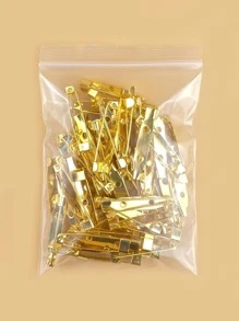 1pack Safety Pin DIY Jewelry Accessories - Yellow Gold - View 3