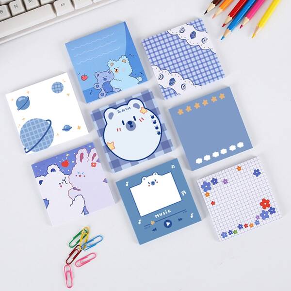 

1pc Cartoon Graphic Random Sticky Note, Multicolor