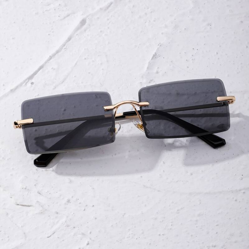 

Rimless Rectangle Frame Sunglasses