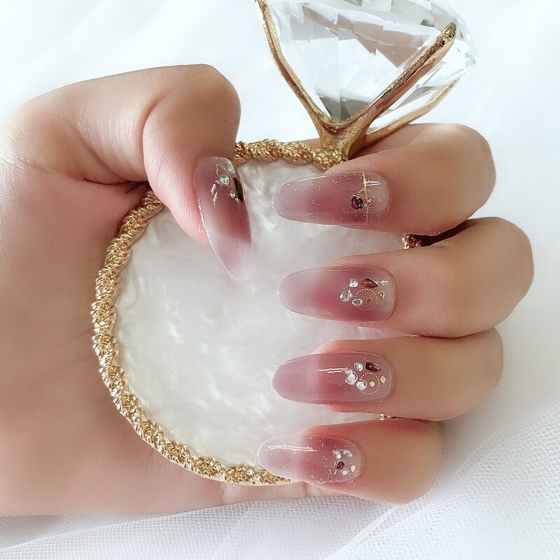 

1sheet Rhinestone Decor Nail Sticker, Multicolor
