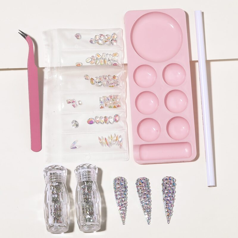 

6pcs Nail Art Tool & Decoration Set, Multicolor