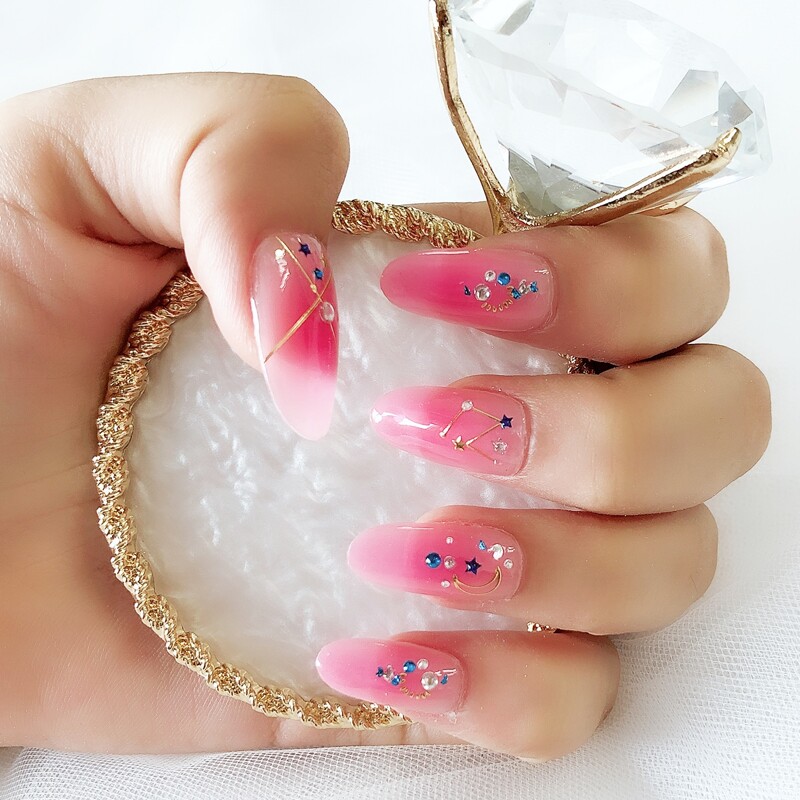 

1sheet Rhinestone Decor Nail Sticker, Multicolor