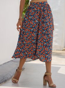 Falda amplia floral - Multicolor - Ver 1