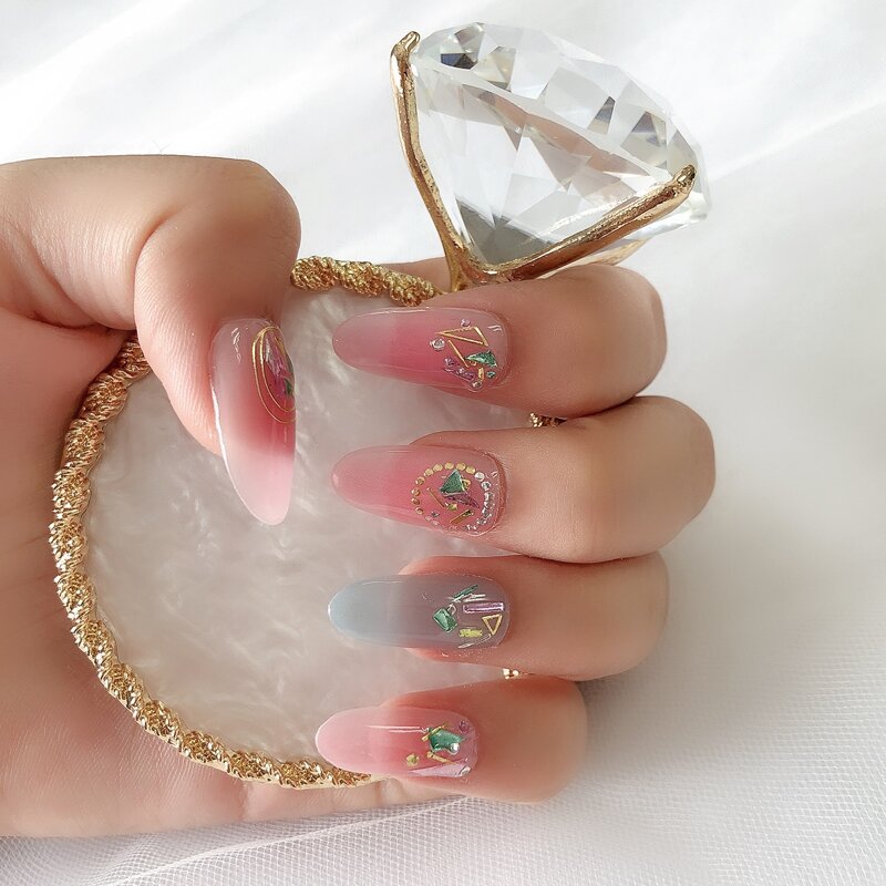 

1sheet Rhinestone Decor Nail Sticker, Multicolor