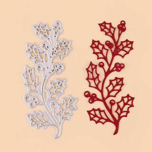

1pc Leaf DIY Cutting Die, Silver