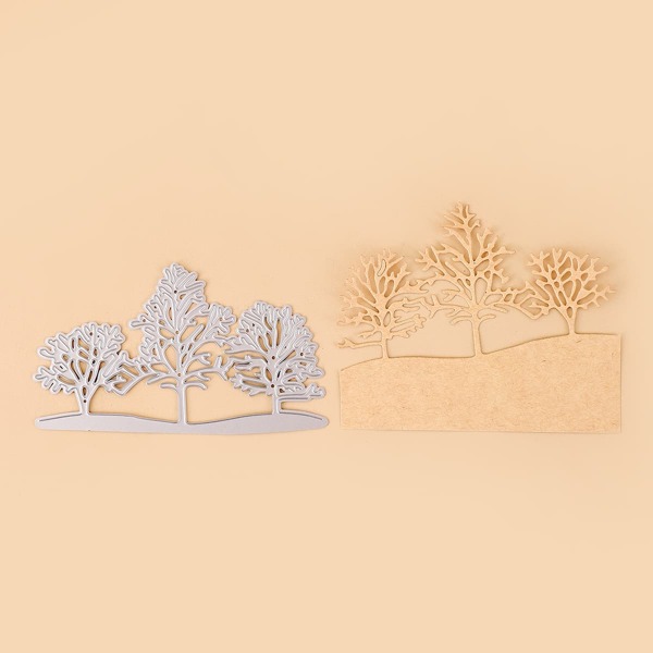 

1pc Tree DIY Cutting Die, Silver