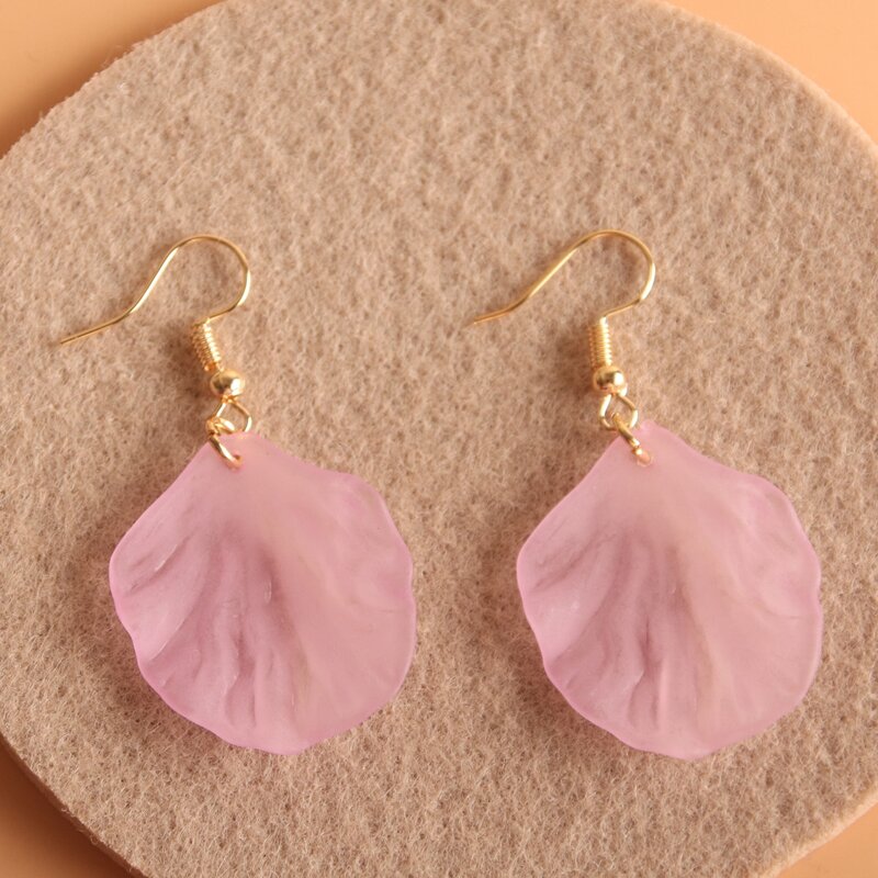 

Simple Drop Earrings, Pink