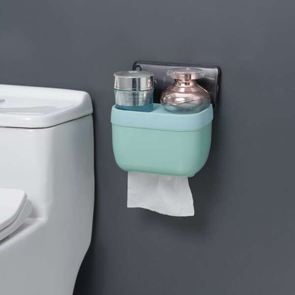 

1pc Multifunction Tissue Storage Box, Green