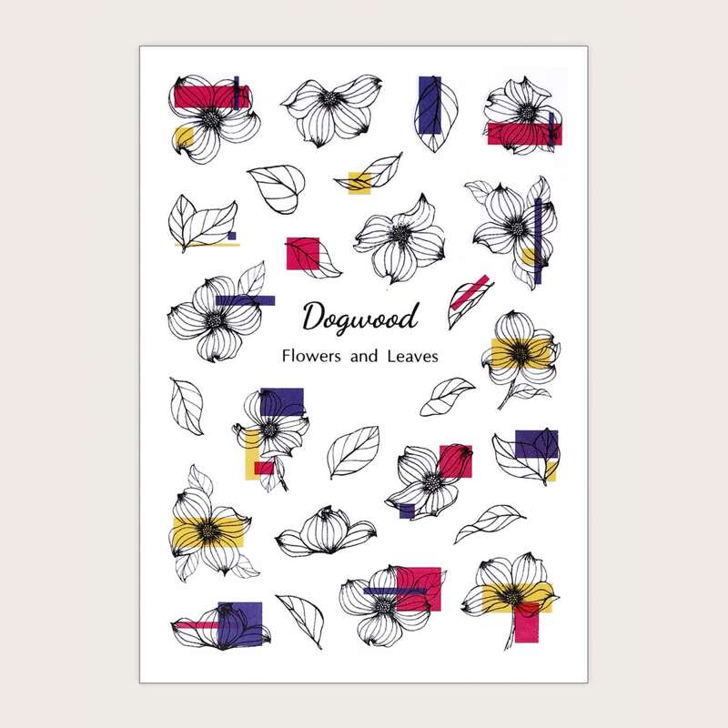 

1sheet Flower & Leaves Pattern Nail Sticker, Multicolor