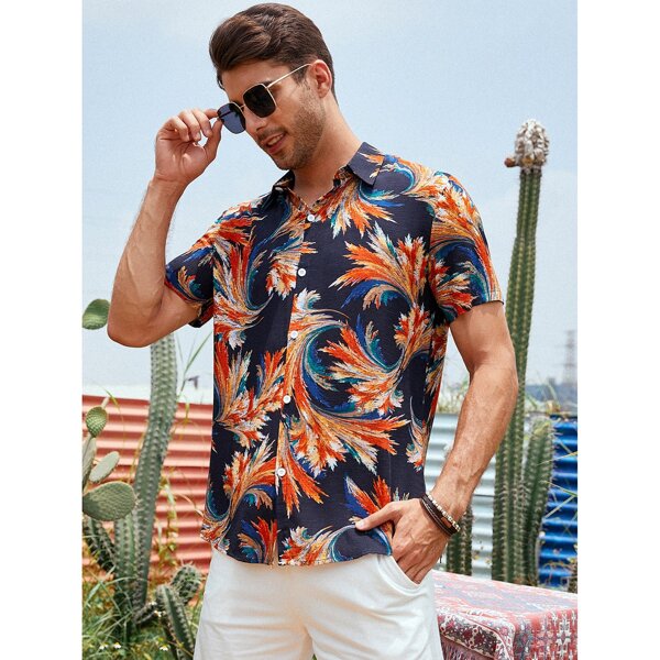 

Men Allover Print Shirt, Multicolor