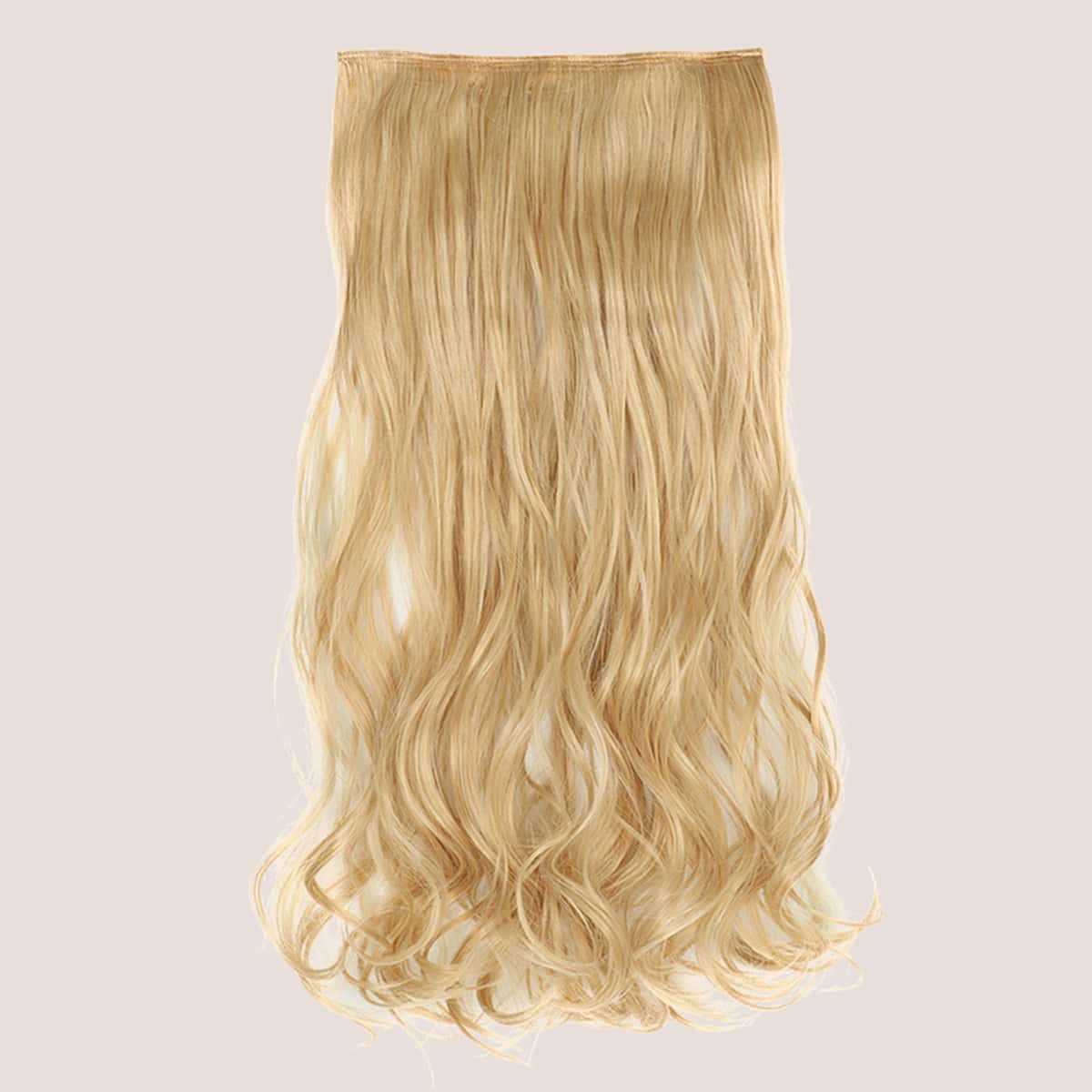 

5pcs Clip Long Curly Hairpiece, Gold