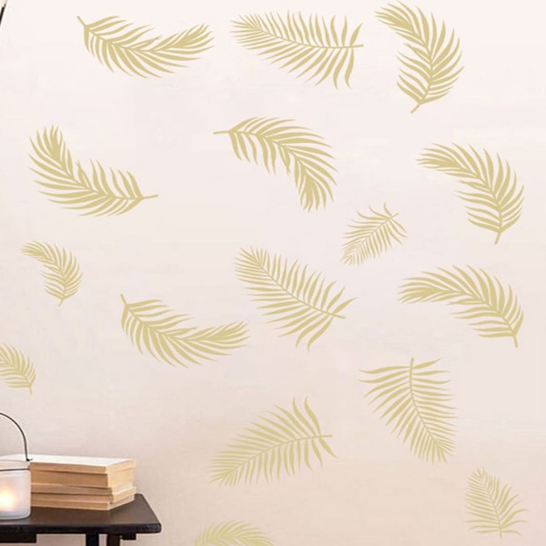 

Feather Print Wall Sticker, Gold