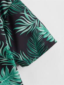 SHEIN 男孩熱帶印花襯衫