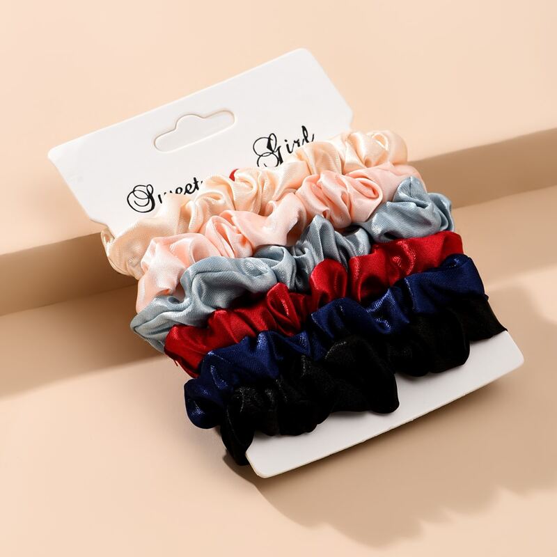 

6pcs Simple Scrunchie, Multicolor